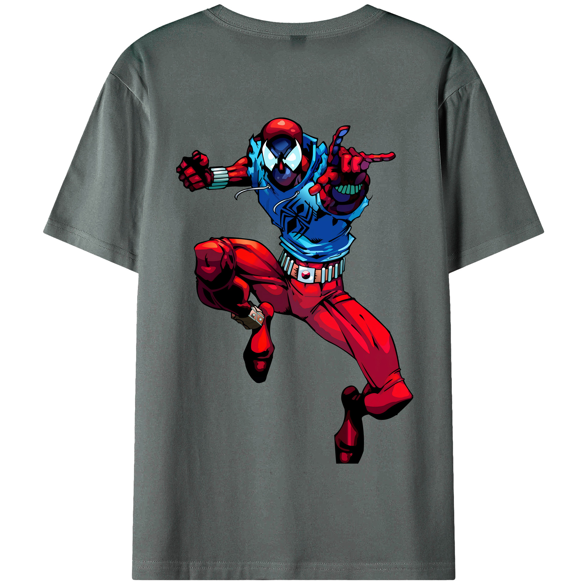 （画像用） Spider Man スパイダーマン 綿100％半袖Tシャツ（背面プリント）